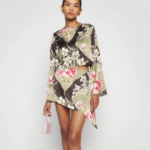 Reformation Anya Silk Two Piece - Size 2